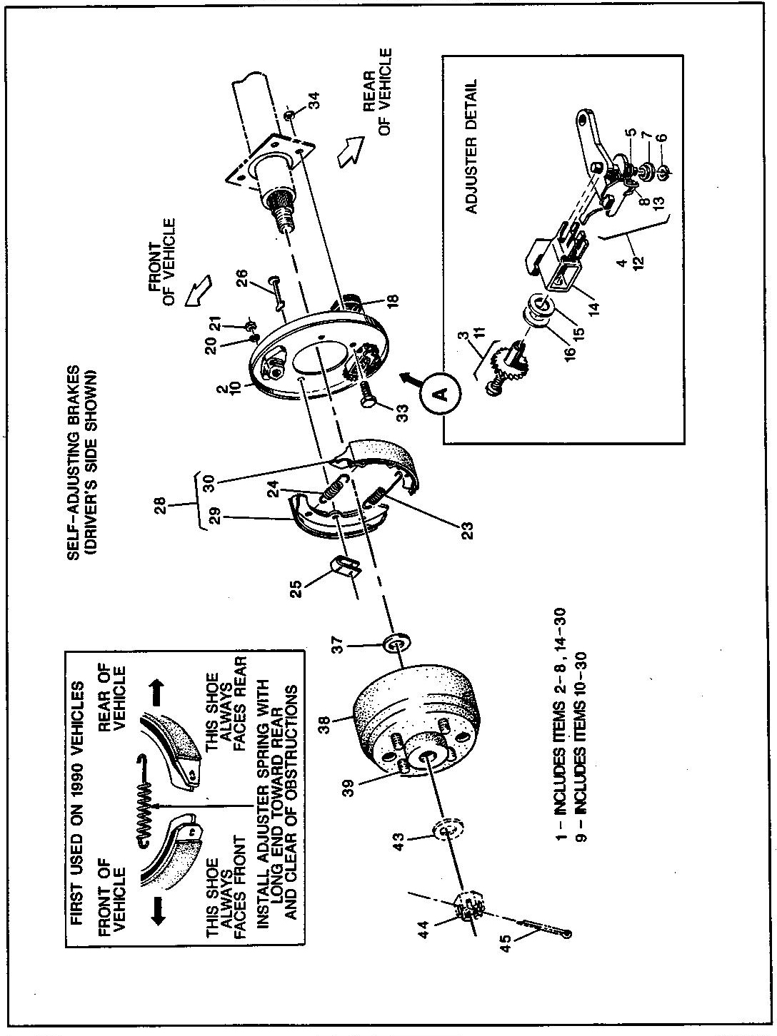 44_1989-1991 Electric and Gas Wheel Brake - First Used for Model Year 1990